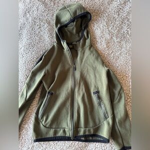 Athletic Works Boys Olive Zip-Up Jacket